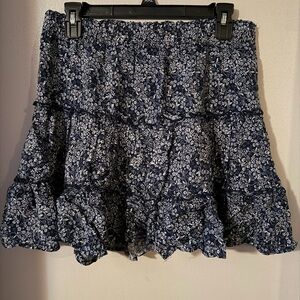 Floral Navy Blue Skirt